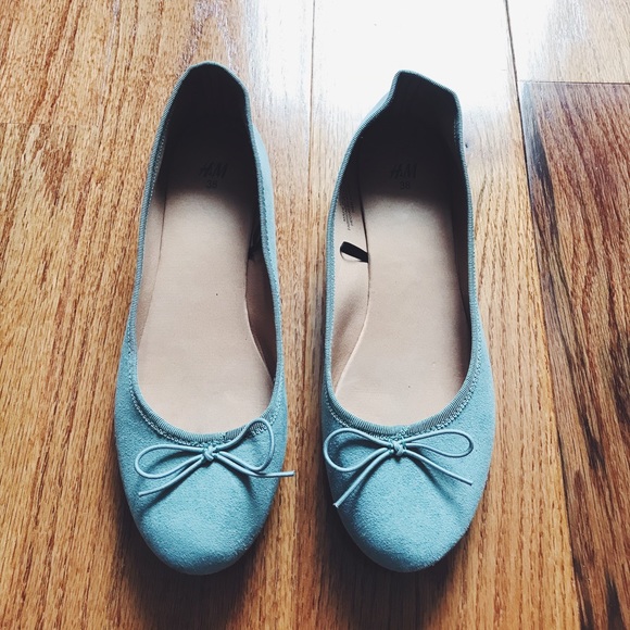 H&M Shoes - green bow flats 🎀 //